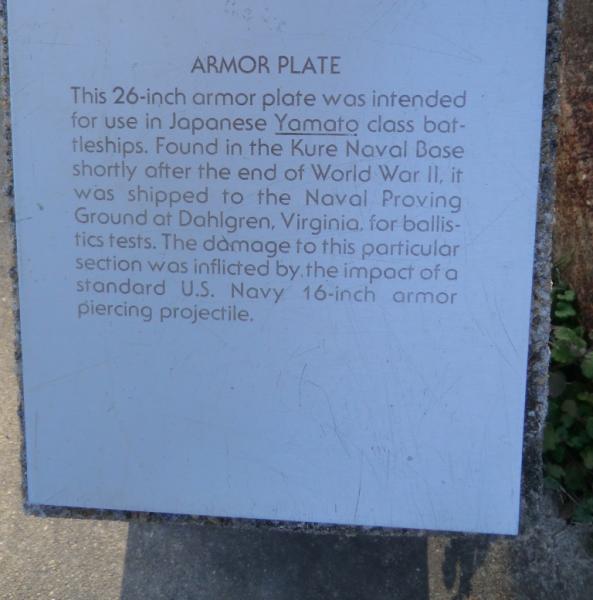 Yamato leírás

Yamato oldal páncél tesztelése Wahington DC. Naval Yard, 2011.