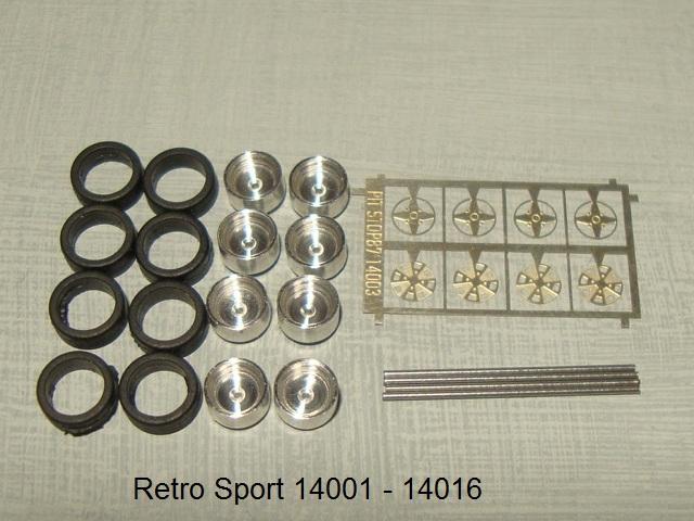 Retro Sport felni és gumi készlet 1/87-es autókhoz