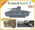 Panzer III. Ausf. E/F(2 in 1 kit!); 4 bónusz figura, magic track, maratás