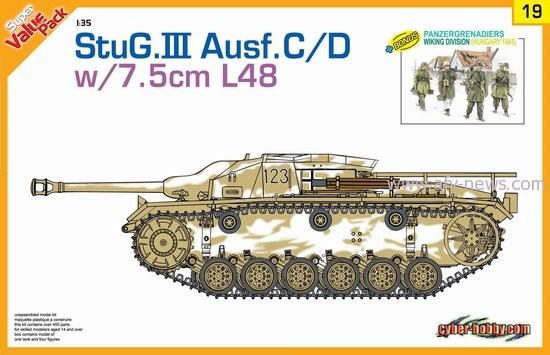 StuG III. Ausf.C/D w/7,5cm L48 + 4 páncélgánátos(Wiking divison, Hungary 1945) + magic track, maratás
