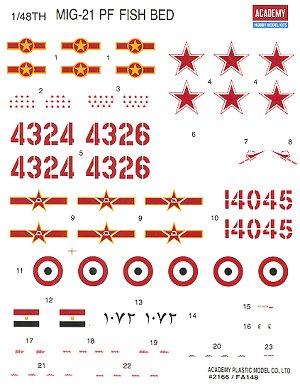 mig-21PF matrica 500ft 1:48as