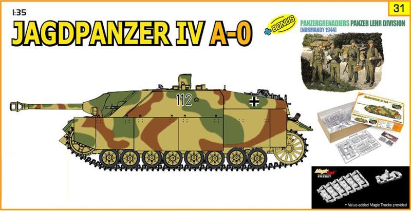 Jagdpanzer IV A-0; magic track, 4 fő Panzergrenadiers(Panzer Lehr Division), maratás