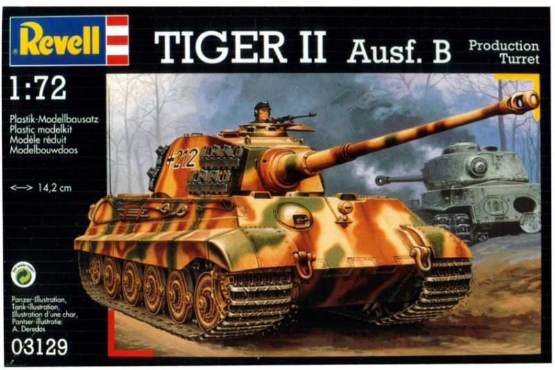 Tiger II Ausf. B Henschel; magyar o-n harcolt is építhető. + RB lövegcső 72B08 8,8cm KwK 42L/71