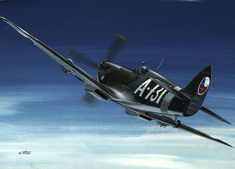 Spitfire Mk IX KP 1:72-es, 1500 Ft postával
