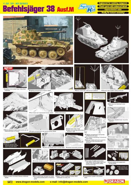 Befehlsjager 38 Ausf.M; Smart Kit: magic track, maratások, fém vontatókábel