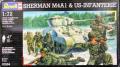 Sheman M4A1 + US-infanterie; 47 figura!