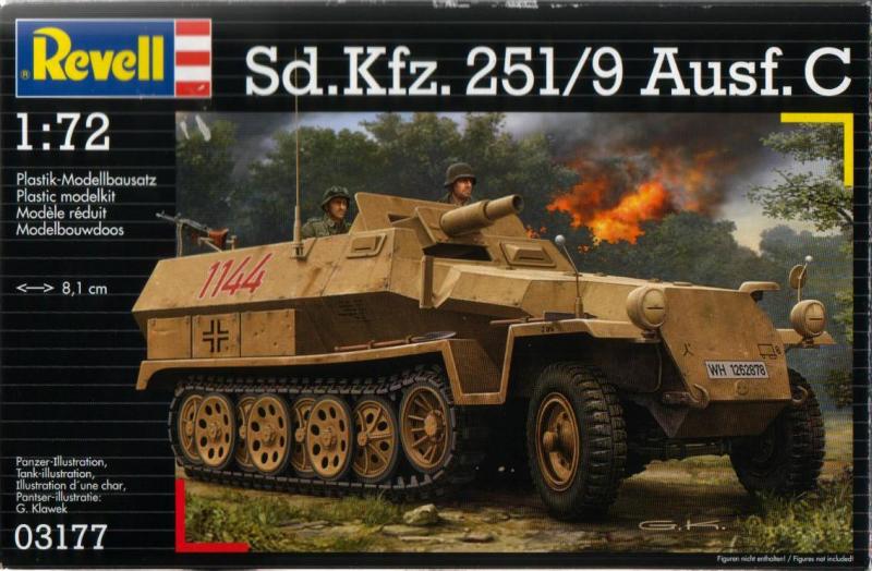 Revell 03177 - SdKfz. 251-9 Ausf. C Halftrack 2500+postaköltség