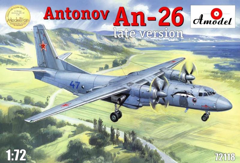 Antonov An-26 1/72 Amodel 72118

Magyar matricával ára : 17500.- postával.
