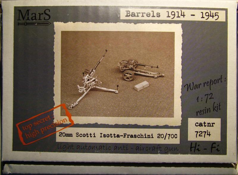 Scotti Isotta Fraschini 20/70 - 20 mm anti-aircraft automatic gun; gyanta