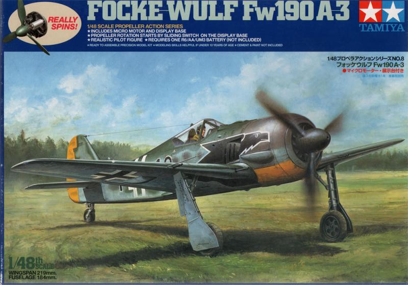 Focke Wulf 190 A3; pilóta figurával, pilóta figurával, doboz és elektro motor nincs, amúgy hiánytalan