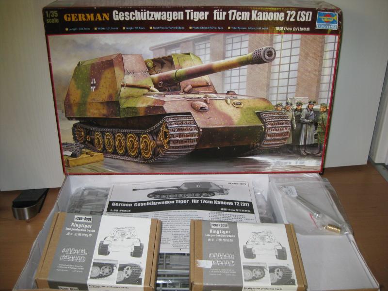 1/35 Geschützwagen Tiger für 17cm Kanone "Grille II"

HB.két doboz szemenkénti lánc,RB fémlövegcsővel.
16000ft