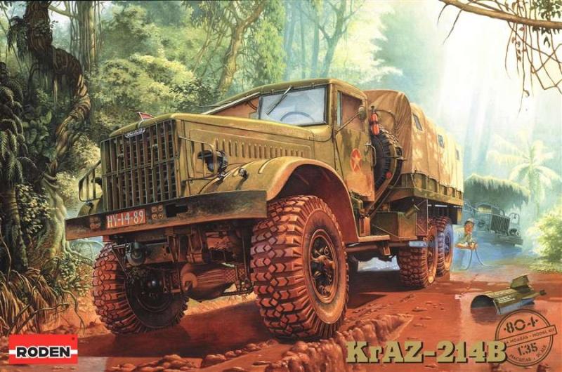 AZ-214B Soviet Army Heavy Truck; gumi kerekek, részletes motortér és váltómű, magyar, szovjet, vietnám, keletnémet, lengyel, cseszlovák matricák