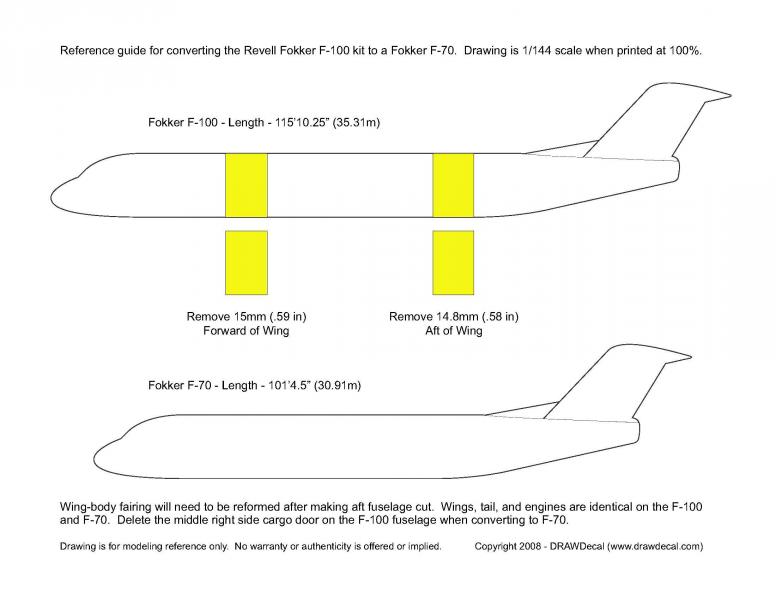 Fokker 100 átalakítás Fokker 70-re