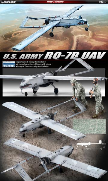 U.S. Army RQ-7B UAV Drone; 2 figurával