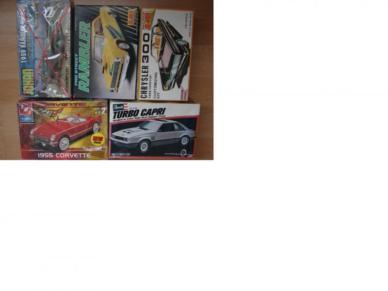 amerikaiautók2

AMT 1/25 1955 Corvette 4500Ft
Jo-Han 1/25 1968 Chrysler 300 10000Ft
Jo-Han 1/25 1968 Rambler 10000Ft
Revell 1/25 198x Mercury Capri Turbo 10000Ft