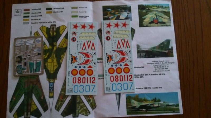 MiG-23MF HAD matrica+Eduárd kiegészítő