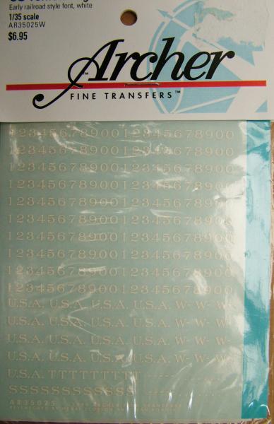 US Vehicle Registration Codes White WWII Dry Transfer Markings