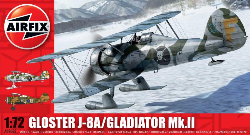 Gloster J-8A Gladiator Mk.II; finn és angol matricák