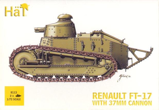 WWI Renault FT-17 with 37mm cannon; csak 1 tank a dobozban