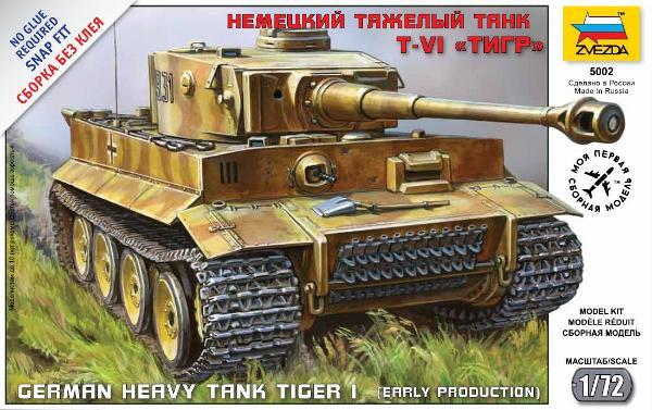 Zvezda 1/72 Tiger I - 1500 Ft, megkezdett