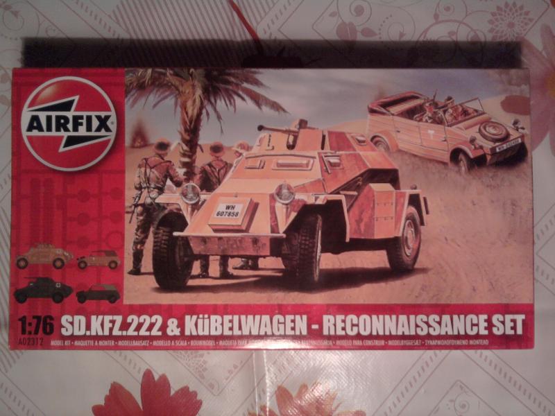 airfix 1:76 sd kfz 222 & kübelwagwn 2500ft