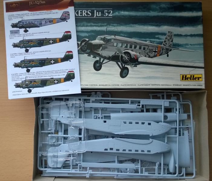 Ju-52 3m + matrica, 1/72, Heller, HAD 4000Ft