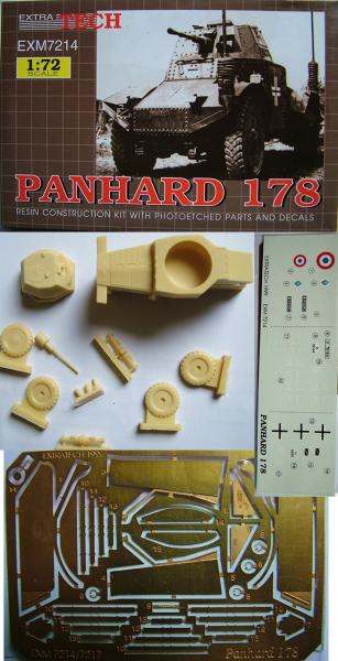 Panhard 178; gyanta + fémmaratás, francia és német matricák