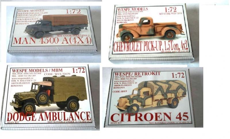 Dodge Ambulance, Citroen45, Man 4500,

4900Ft/db
