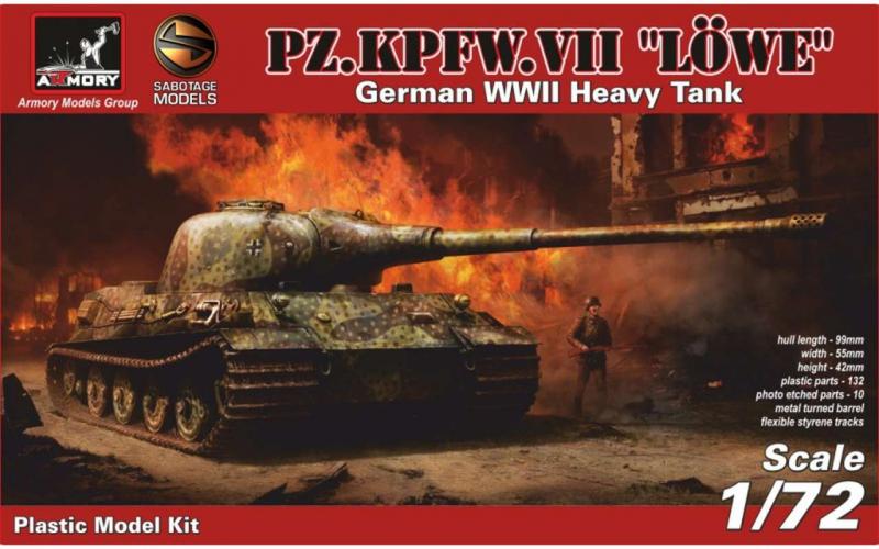 Pz.Kpfw. VII Löwe; maratás + fém lövegcső