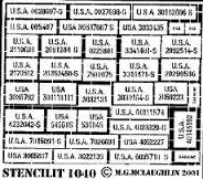 stencilit 1040 Us army register 3100,- + posta