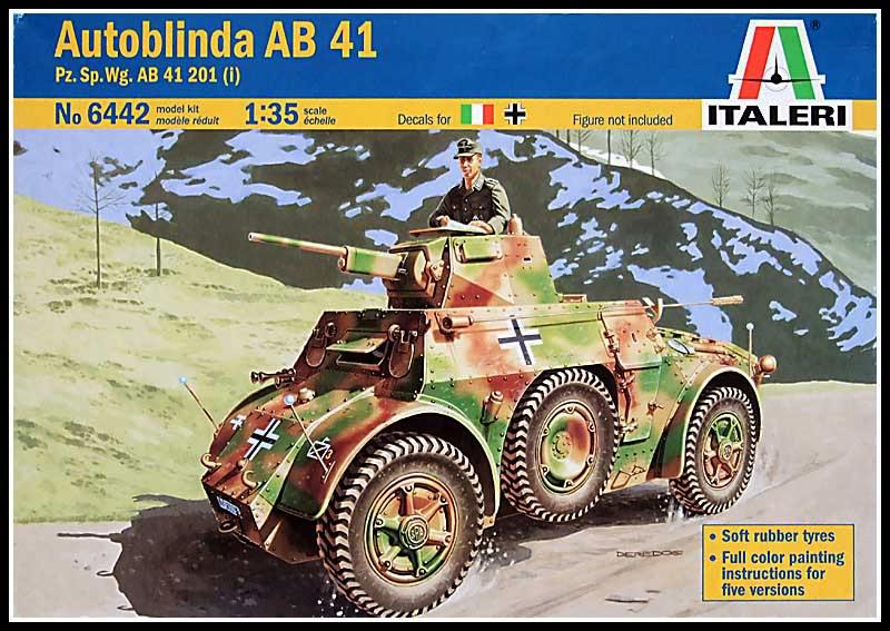 Autoblinda AB 41; gumi kerekek, olasz, német matricák