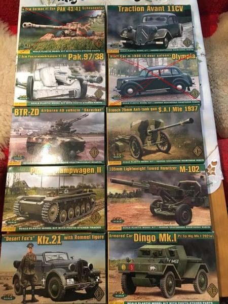 9

ACE
Btr-ZD: 3500Ft
Kfz-21 : 2700Ft
Dingo Mk.1 : 2000Ft
French 25mm SA: 1500Ft
M102 : 1900Ft
PAK 93: 1900Ft
Citroen CV : 2700Ft