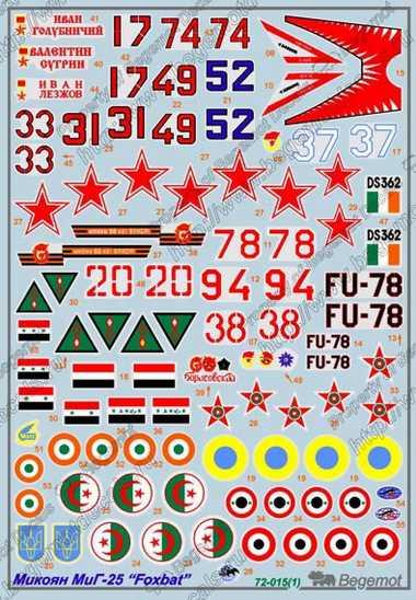 Mig-25 decal

1:72 1800Ft