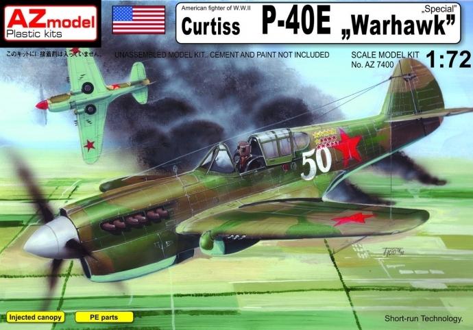 Curtiss P-40E Warhawk Special; maratás + film, japán, szovjet, angol, amerikai matricák