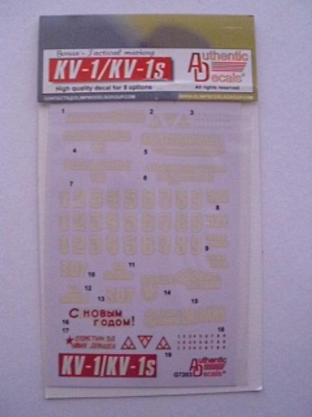 Authentic dekals	67203	 1/72	KV - 1/ KV - 1s
