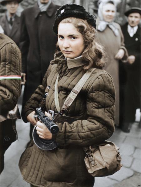 Hungarian girl in 1956 by ZR in flickr
