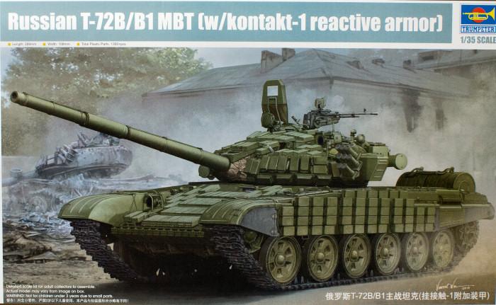 1:35 T-72B:B1 with Kontakt 1. + Metal Barrel (without thermal slave) FORT + Voyager ERA Brick Set 17.000- 