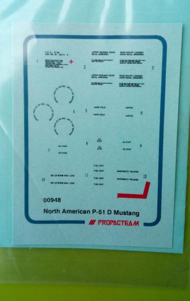 Propagteam 0948 P-51D stencil 1-72