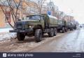 green-russian-military-truck-ural-4320-worth-in-the-row-on-a-city-EM6P86