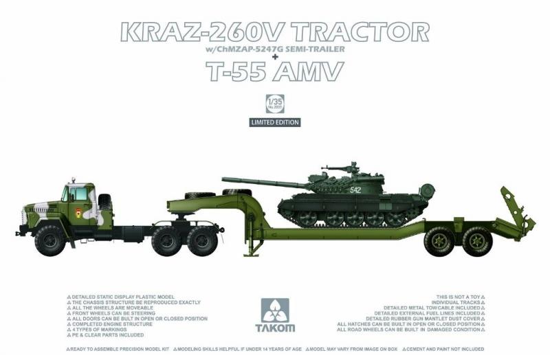23000 KRAZ+tréler+T-55AMV