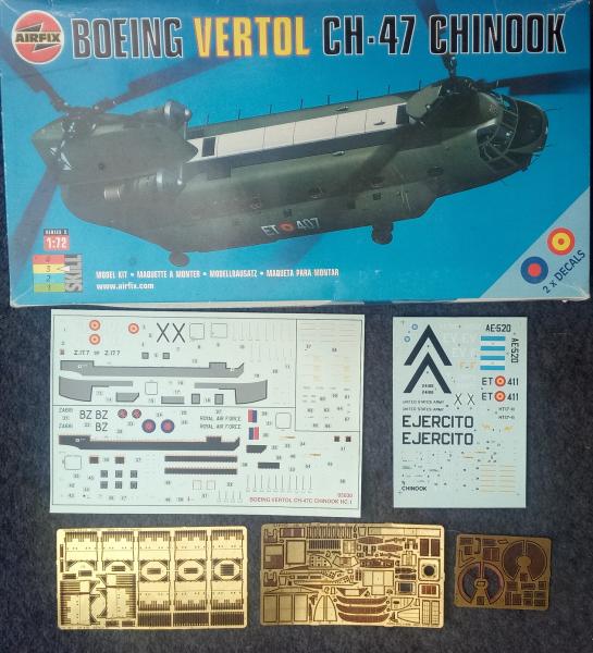 Airfix-Italeri CH-47 Chinook-matricák-rézmaratások