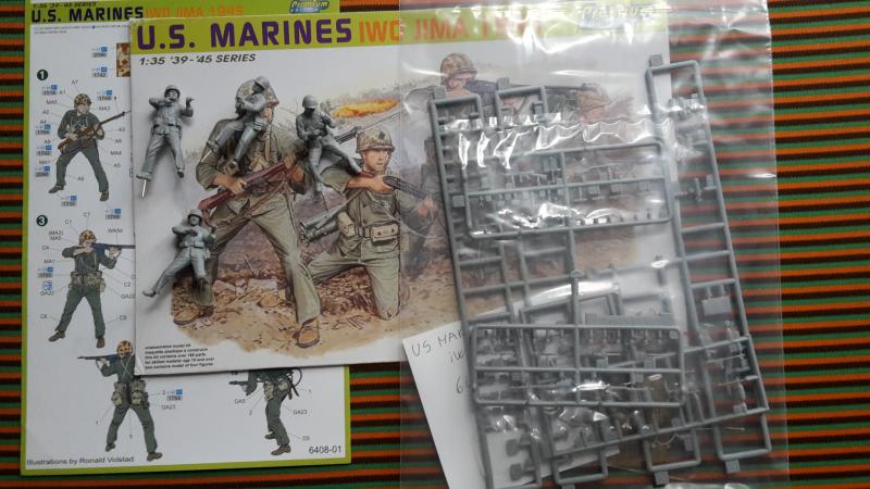 Elkezdett Dragon 6408 U.S. Marines Iwo Jima 1945  2000.- Ft