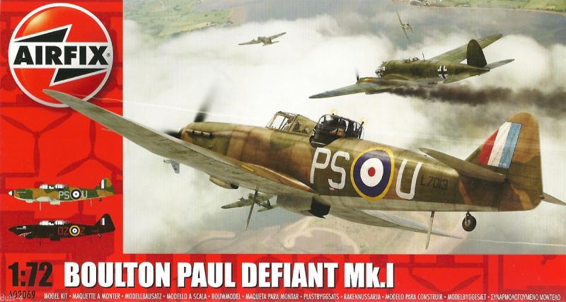 Airfix 02069 Boulton Paul Defiant Mk.1; 2 pilóta figurával