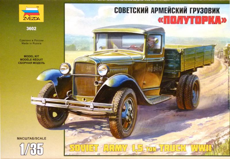 Zvezda 3602 Soviet Army 1.5 ton Truck WWII GAZ-AA