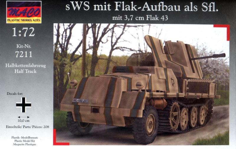 Maco 7211 sWS mit Flak-Aufbau als Sfl. mit 3,7 cm FLAK 43
