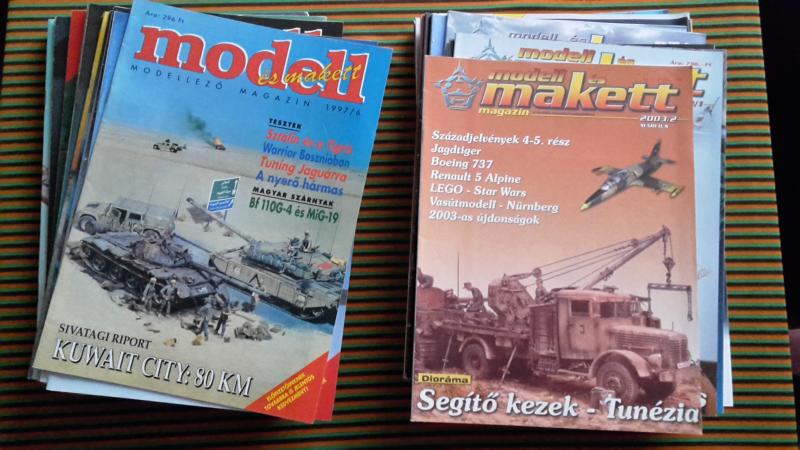 Modell és Makett teljes lapszám,extrák nélkül 60 db  7,000.- Ft