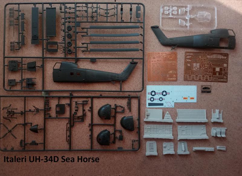Italeri UH-34D Sea Horse- műgyanta - rézmaratás