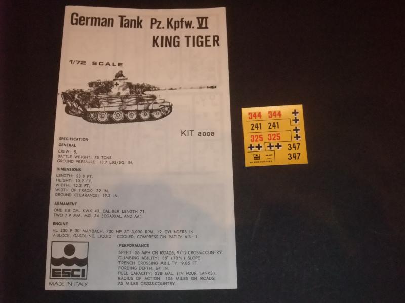 1/72 Greman Tank Pz. Kpfw. IV Kingh Tiger összerakási rajz és matrica ; 200.-

200.-