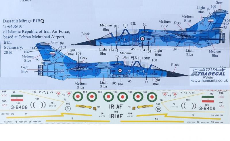 Xtradecal X72-254 Mirage F-1B IRAF