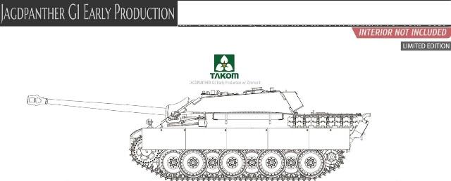 Jagdpanther G1 Early Production with zimmerit

TAKOM 1/35 Jagdpanther, Zimmerites, belső tér nélküli verzió. 7500,-Ft + posta